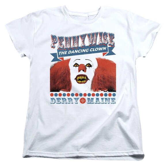 Lea S Other - IT Movie Womens T-Shirt Pennywise The Dancing Clown White Tee 152